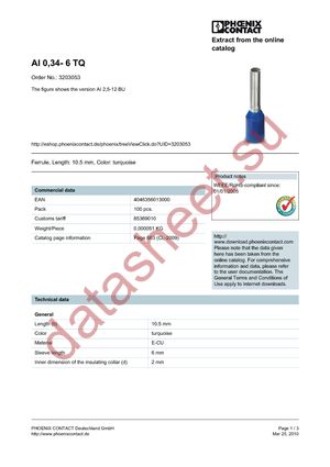 3203053 datasheet  